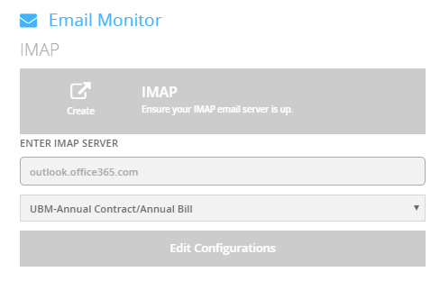 Email server monitor settings