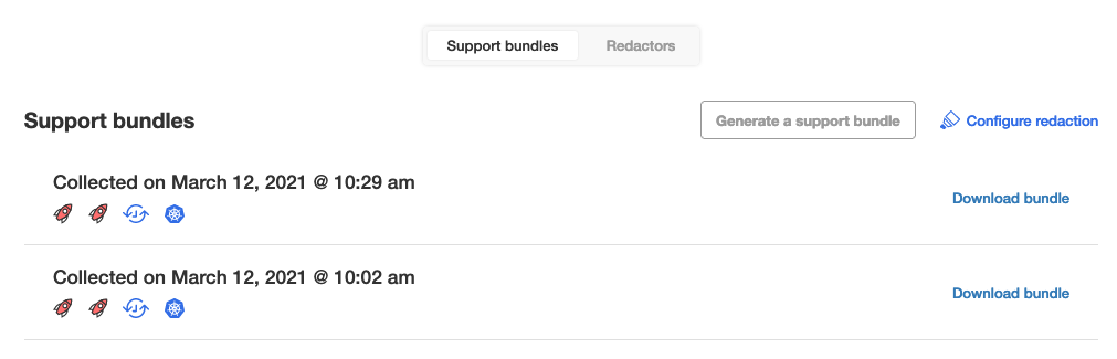 Support bundles